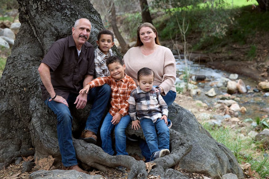 Angels Foster Parents Sara and Tony and their children